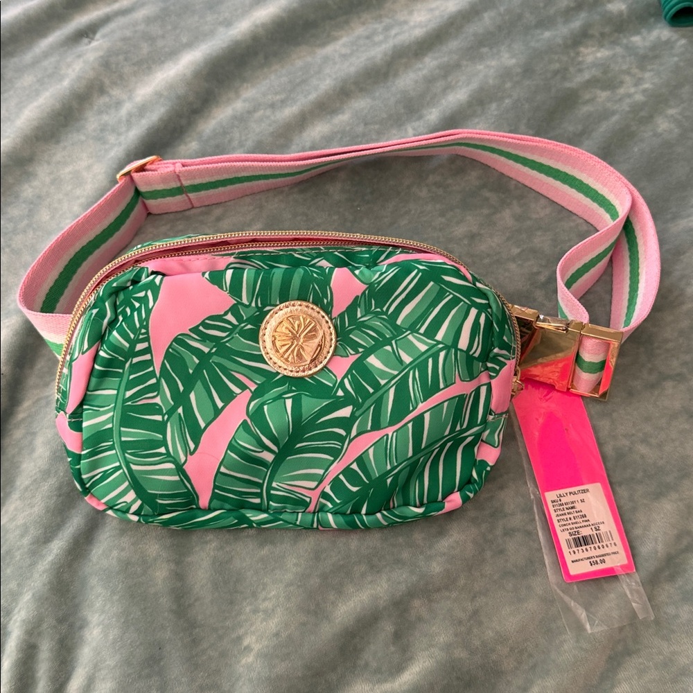 NWT Lilly Pulitzer Jeanie Belt Bag. Protective coverings attached,